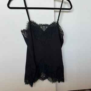 Blank tank with lace trim
